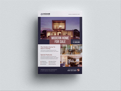 Real Estate Flyer advertisement business marketing modern promotion property flyer real estate flyer template