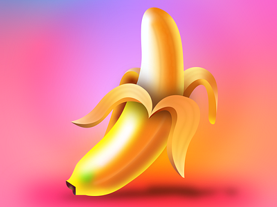 Banana 3dillustration banana colorful design digital art digitalart gradients illustration illustrator