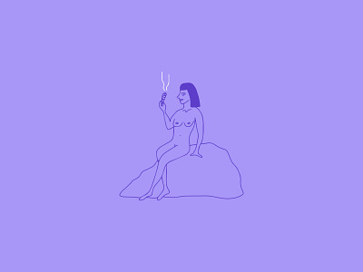 Smudging: sacred incense cleanse feminine girl illustration incense lineart smoke smudge smudging