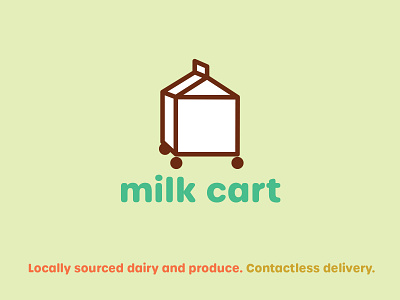 Milk Cart brand identity branding dribbbleweeklywarmup icon logo logo design typography