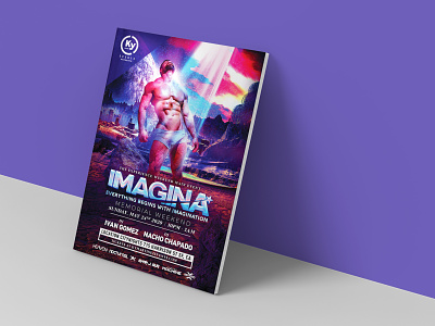 Imagina Flyer Design branding flyer design graphic design imagina jb design studio lgbt party flyer