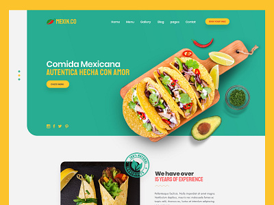Mexican Restaurant Web Design By JB Design Studio branding colorful food graphic design jb design studio latin logo mexican mexican restaurant ui user interface design web design website
