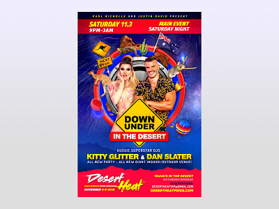 Desert Heat Down Under In The Desert Flyer Design