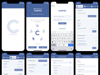 Clepios Medical App app app design iphone medical medicine ux