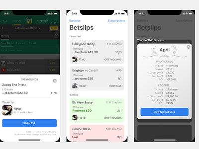 Betting App app app design betting gambling ux