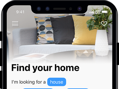 Property iPhone App design filters ios iphone property ui ux