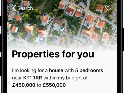 Property Search iPhone App app design filters ios iphone property search ui ux
