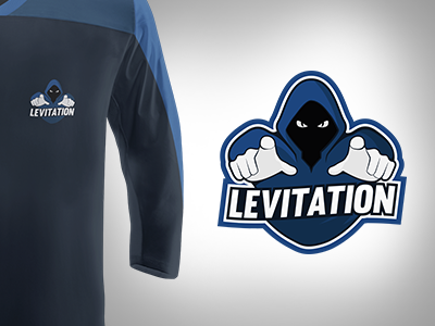 Levitation logo blue esports logo mascot