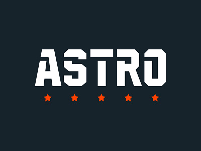 Astro Gaming Logo Concept blue branding esports gaming logo orange stars type