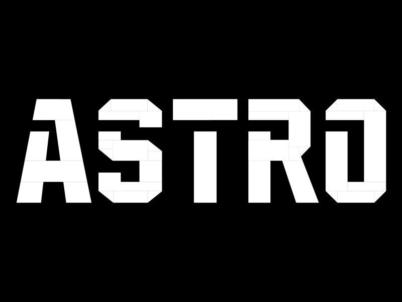 Astro animated logo ident concept animated animation gaming letter logo
