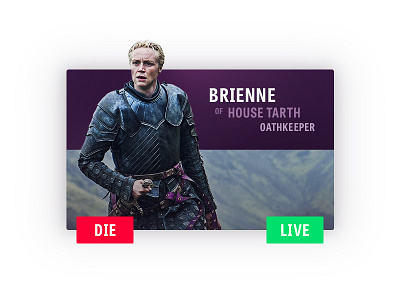 Brienne of Tarth - Game of Thrones, live or die?