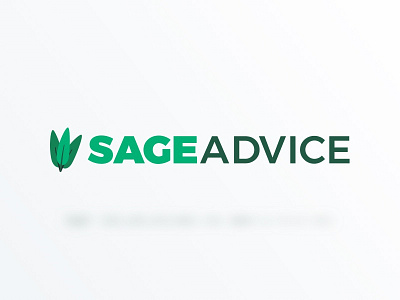 Sage Advice Logo blog cooking food garden green healthy international leaf logo sage