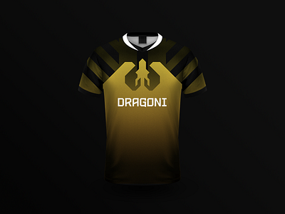 Dragoni Jersey app apparel betting brand branding dragon dragoni esports gamer gaming jersey logo yellow