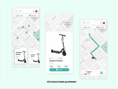 Go Scooter & Bike App andoid andoid app bike bycicle ios ios app design mobile mobile app mobile ui scooter