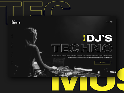 Website Concept - Techno music design festival minimal music techno music ui ux web web site website
