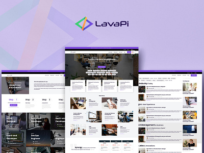LavaPi.com development landing page lavapi outsourcing software ui uiux ux website