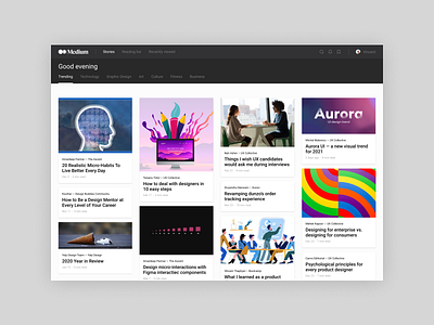 Medium Trending redesign