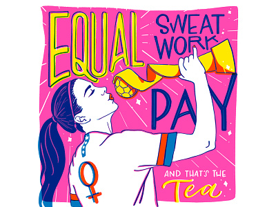 That's the Tea alexmorgan carlilloyd equal equality equalpay fifa futbol illustration meganrapinoe nwsl soccer trophy typography ussoccer uswnt winning womenssoccer worldcup