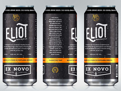 Ex Novo Brewing Co. Eliot IPA beer branding brewery craft beer india pale ale packaging