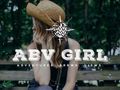 ABV Girl logo adventures branding brews craft beer hops logo views