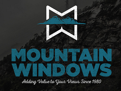 Mountain Windows Logo branding identity logo mountains