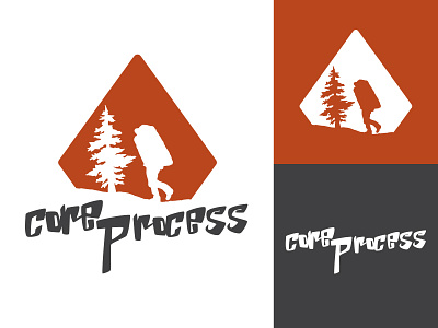 Core Process Logo branding climbing logo outdoors