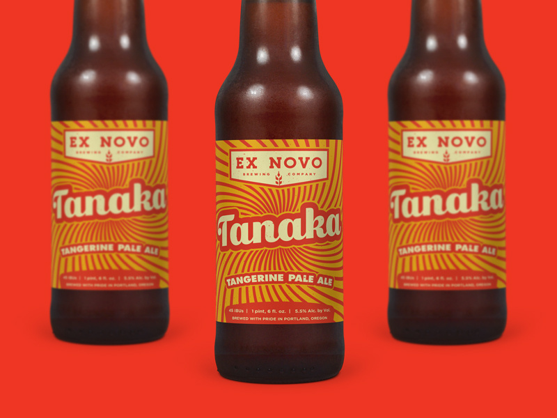 Tanaka Tangerine Pale Ale beer design craft beer packaging beer beer label