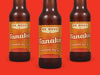 Tanaka Tangerine Pale Ale beer beer design beer label craft beer packaging