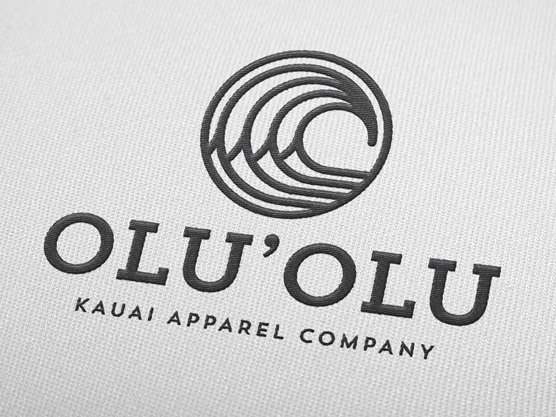 Olu'Olu logo embroidered apparel kauai branding logo