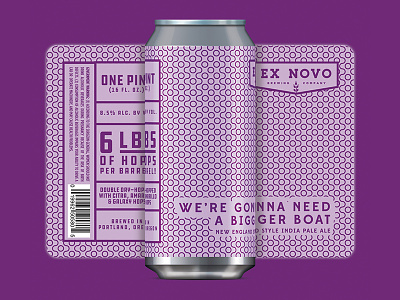 Ex Novo Brewing - We're Gonna Need a Bigger Boat can label