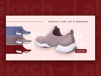 Skech lab let's wander design ecommerce minimalism photoshop product design shoe shoe ui skechers uidailychallenge web