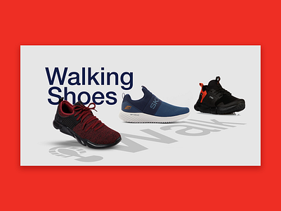 walking shoes ecommerce email marketing graphic design illustration layout minimalism newsletter design product design shoes skechers uidailychallenge web webbanner