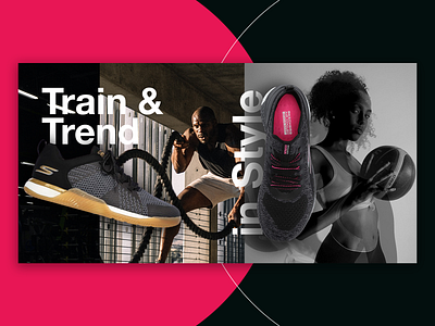 Train and Trend design ecommerce email marketing gym minimalism newsletter design product design shoe skechers sport trainners trainning uidailychallenge web