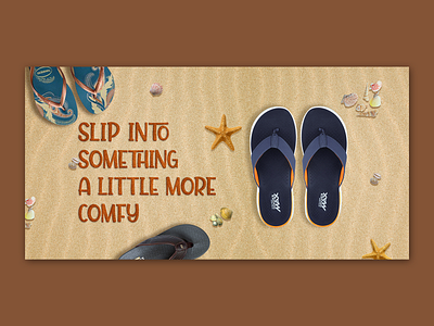 Flipflop on the beach design email marketing flipflop minimalism newsletter design product design shoe uidailychallenge web webbanner website