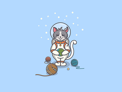 astrocat adobe animal astrocat astronaut cartoon cat illustration illustrator vector