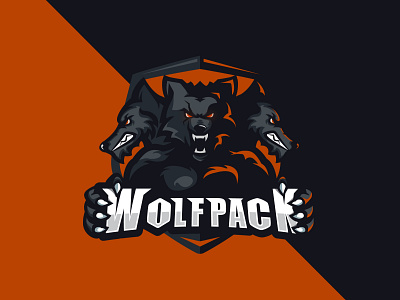 wolfpackfinal adobe esport illustration illustrator mascot mascot logo vector wolf wolfpack