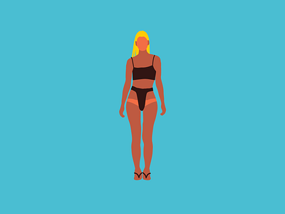 The bikini one beach bikini blond blonde blondie body girl illustration model models people person pool summer summertime sun tan tank top tropical water
