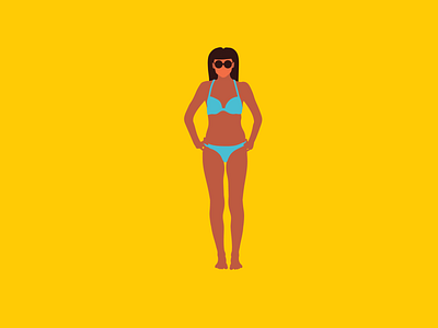 The skinny one beach girl minimalistic pool summer summertime sun swim swimming tropical vector water