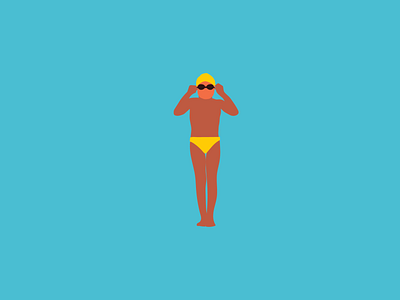 The swimmer one beach body holidays illustration kid people play pool ready summer summertime sun swimmer tropical water