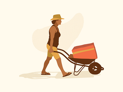 The water one beach brazil business cold cool fun holidays illustration native people pool seller sellers selling summer summertime sun tropical vector water