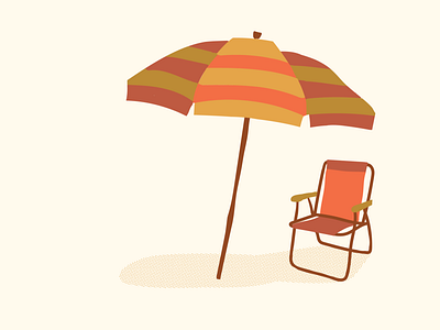The shade beach beach chair chair chill holidays illustration minimalist people pool summer summertime sun tropical umbrella water