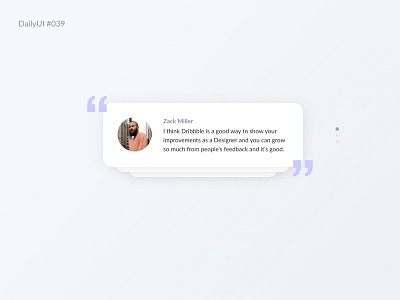 Daily UI #039 - Testimonials daily 100 challenge daily ui 39 dailyui design idea studying ui