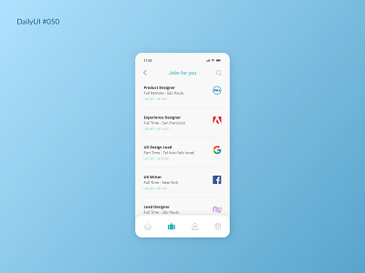 Daily UI #050 - Job Listing daily 100 challenge daily ui 50 dailyui dailyuichallenge job listing