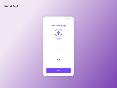 Daily UI #064 - Select User Type daily 100 challenge daily ui 64 dailyui dailyuichallenge design