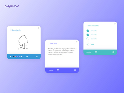 Daily UI #065 - Notes Widget