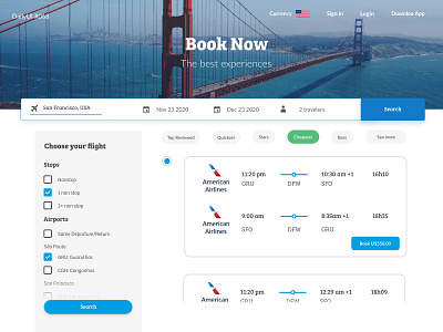 Daily UI #068 - Flight Search booking booking.com daily 100 challenge daily ui 68 daily ui challenge dailyui dailyuichallenge