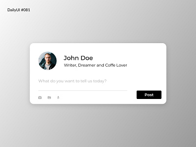Daily UI #081 - Status Update daily 100 challenge daily ui 81 dailyui dailyuichallenge design status update ui