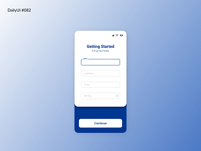 Daily UI #082 - Form
