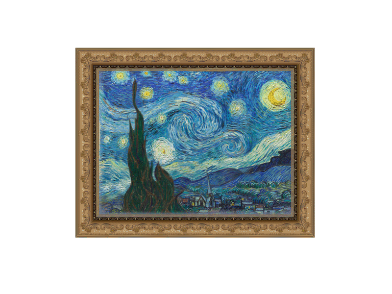 Moving painting #02 aftereffects effect motion starry night van gogh