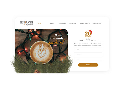 Hotsite Study bakery benjamin christmas coffee creation hotsite sketchapp studying ui